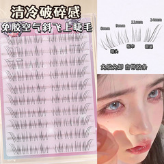 クールでブロークンなフォックススタイルの女性用つけまつげ 2025 新しい自然シミュレーション超極細ソフトセグメントまつげステッカー