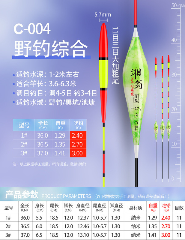 ナノビッグヘッド、極太、超目立つ、極太尾、フナ、鯉、近視、遠投、老眼、高感度フローティングフィッシュフロート|undefined