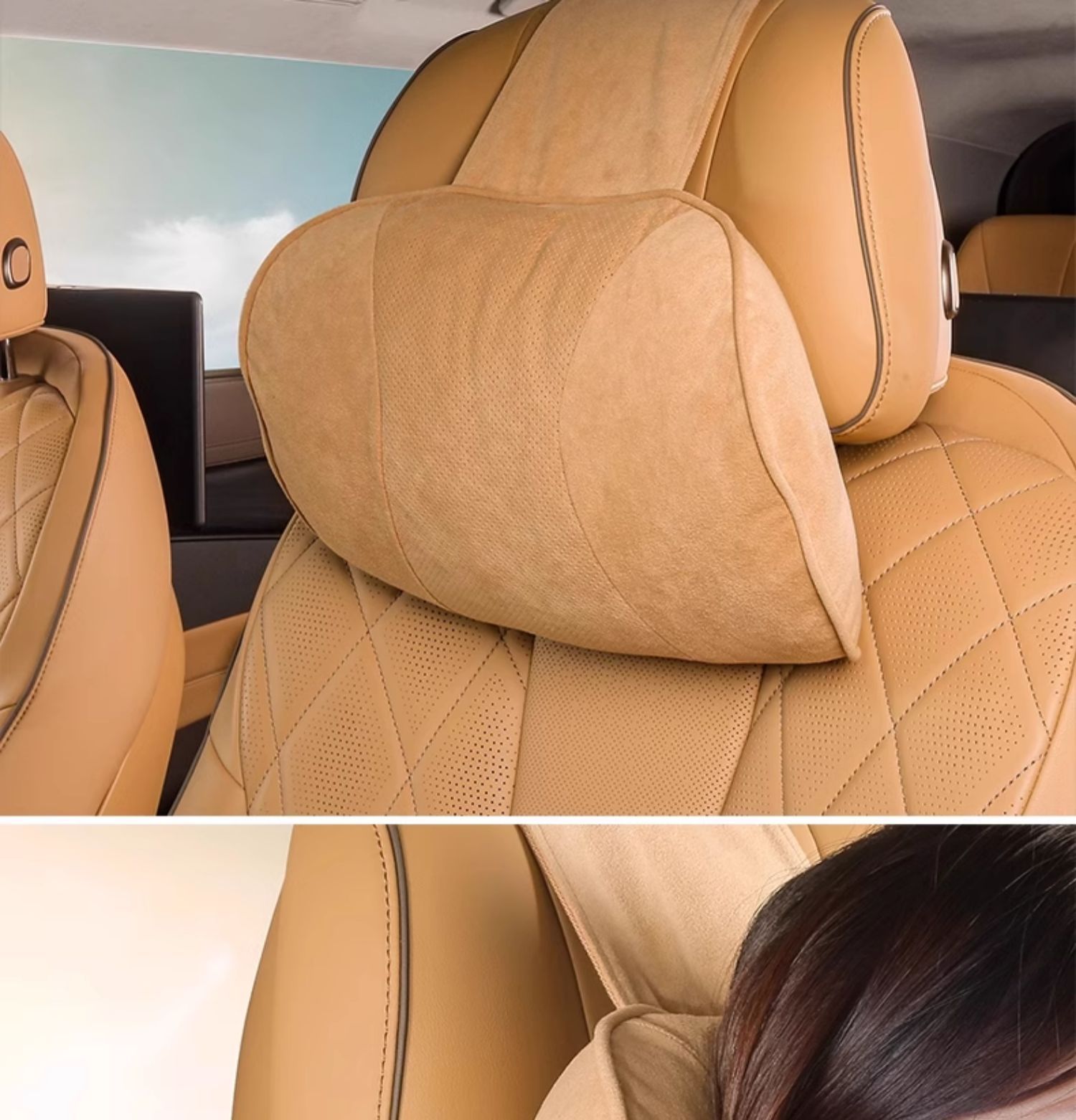 Suitable for Tengbo D9 Neck Protection, Cervical Spine, Front Pillow, Original Car Color, Four-Season Car Interior Supplies, Modified Accessories, Car Supplies