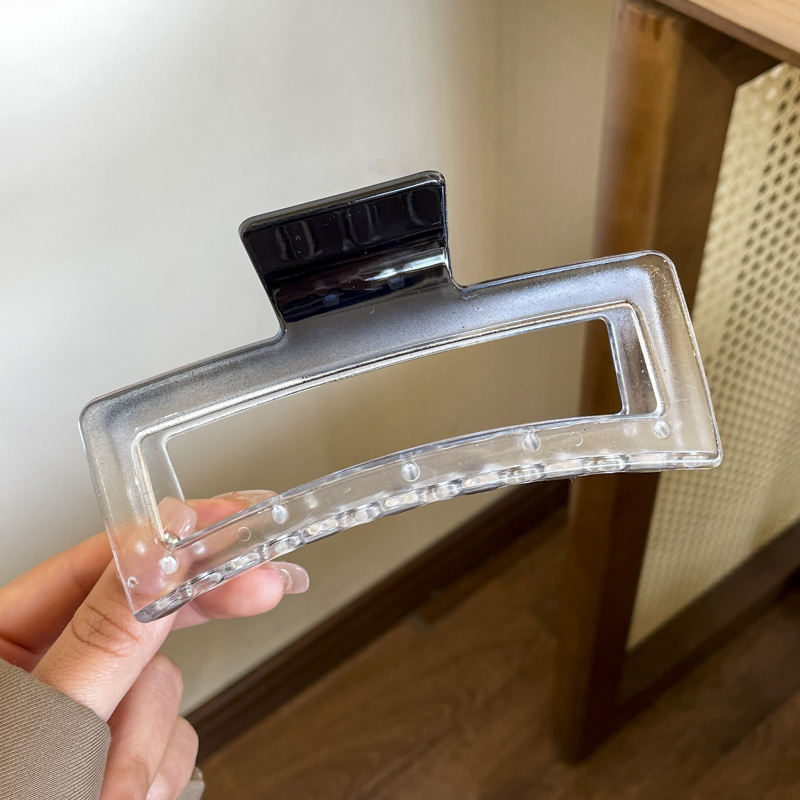 Accesorios para el cabello de pinza de tiburón de acrílico grande de Corea, clip de agarre para el cabello de disco simple, tocado de horquilla de cabeza femenina al por mayor