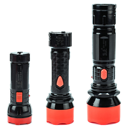Susen LED strong light rechargeable household lighting flashlight strong and weak two-speed handheld hotel room special for fire protection