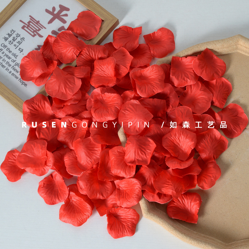 Simulación de pétalos de rosa decoración de bodas flores falsas decoración de flores accesorios de mano no tejido 100 piezas