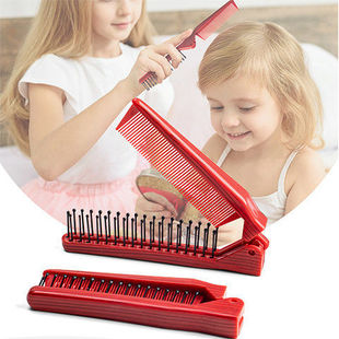 Children's folding comb baby girl Pattern hair weaving distribution line special children portable comb hair artifact