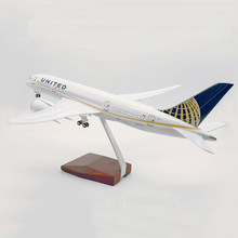 Scale 1:130 43cm B787 UNITED Airline 美联合航空飞机模型带灯