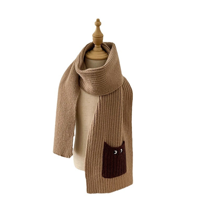 Korejiešu versijas kaķacs kabatas bērnu universāls rudens/ziemas, silts vilnas sca, vīriešu un sieviešu mazuļu garais_voghion.com