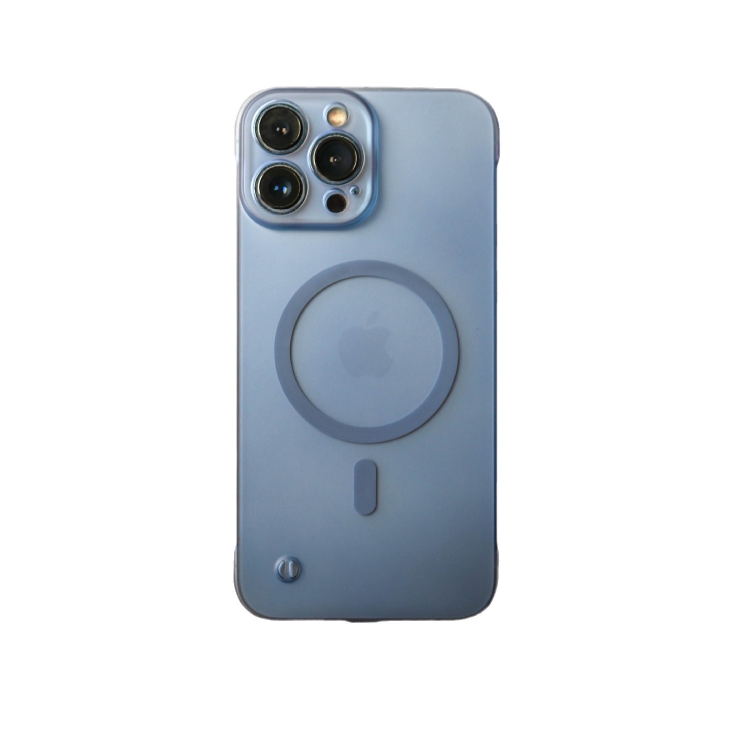 Alto sin borde semipermeable ultra delgado para iPhone16 caja de teléfono celular cargador magnético sensación de piel Apple 15 cubierta de PC dura
