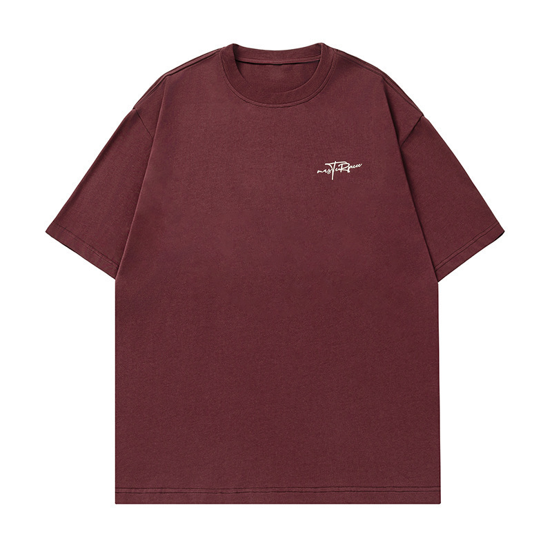 アメリカンレタープリント純綿半袖Tシャツメンズ夏新作Tシャツ日本製ゆったりトレンドブランドカップル半袖q|undefined