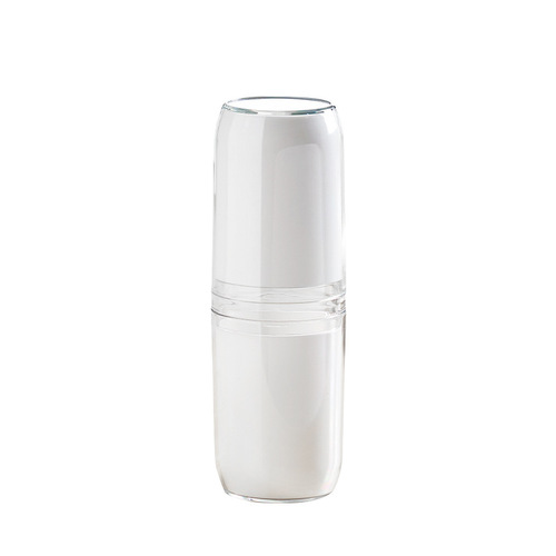 PET transparent toothbrush cup, mouthwash cup, dual-purpose travel couple tooth cup, high-looking pill double-section household cup