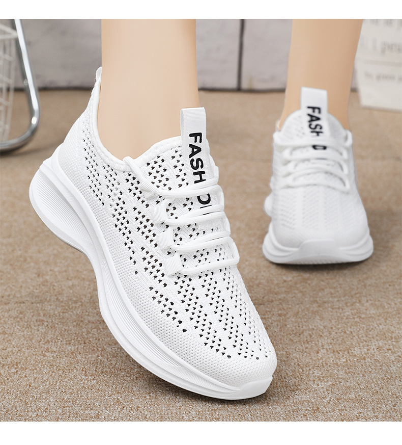 Women's Breathable Mesh Fashion Casual White Summer Versatile Sneakers Soft Sole Lightweight Running Shoes For Women_vogvips.com