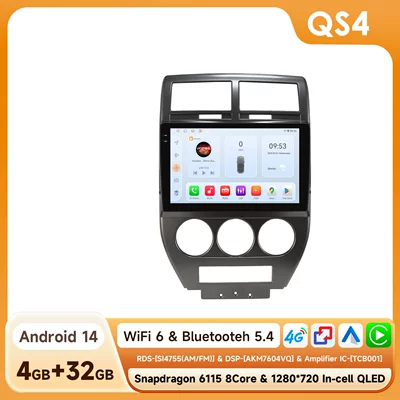 Large-Screen Navigation System Gps | DVD Navigation - 432g-wifi4g-version-6115-carplay-eight-core-10inch-suitable-for-2007-2009-jeep-compass