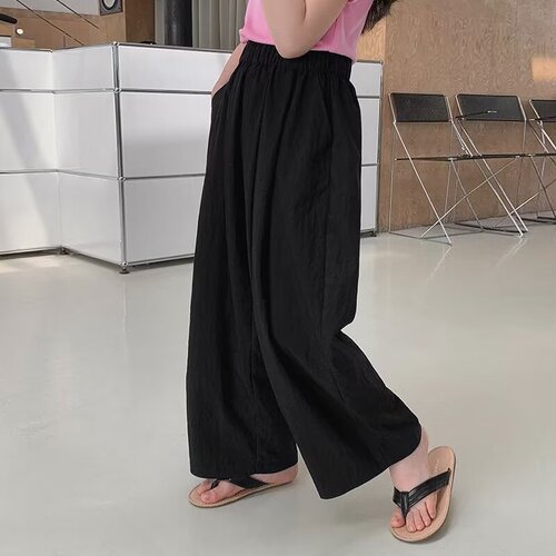Girls' Summer Pants 2024 New Style Medium and Large Girls Fashionable and Trendy Thin Casual Wide Leg Pants