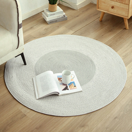 Nordic cotton thread woven floor mat woven blanket foot pad bedside blanket living room coffee table manufacturer carpet commercial simple table mat