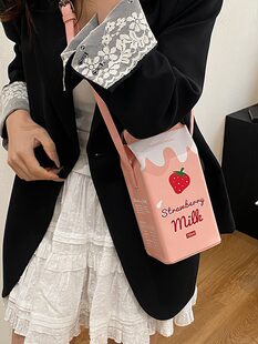 Shoulder bag, strawberry, one-shoulder bag, cute hand loop bag, high-end