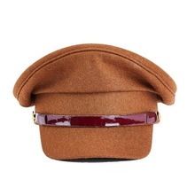 中东羊毛大盖帽子航空呢料大檐帽国外士官帽子空少帽德式保安帽