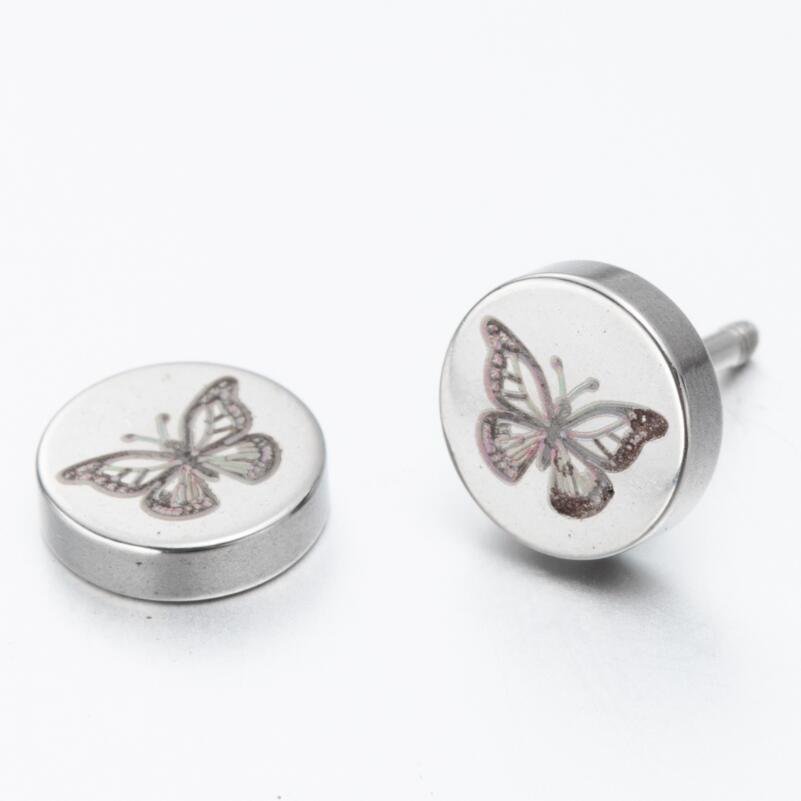 Simple Style Animal Titanium Steel Ear Studs Plating No Inlaid Stainless Steel Earrings