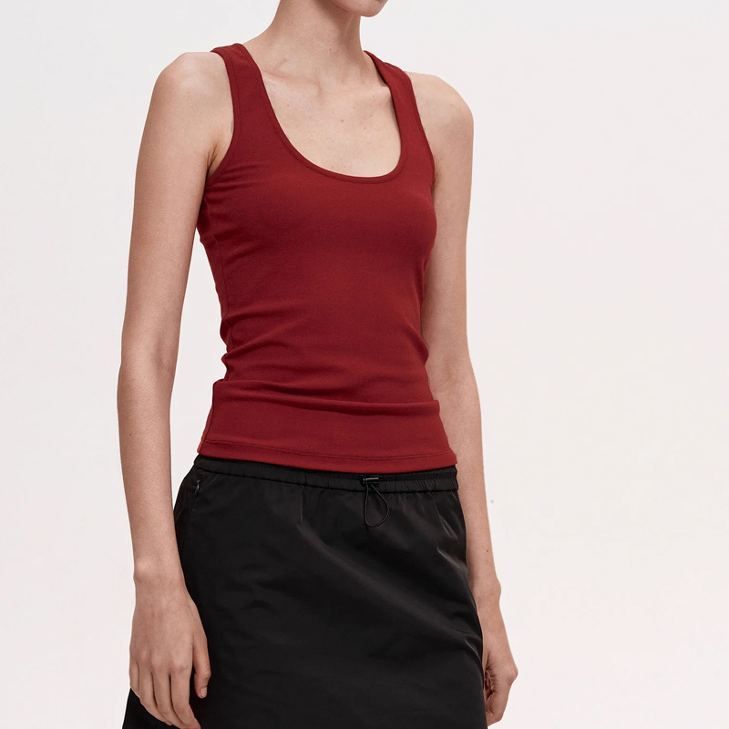 Northbuts Classic Multi-Color U-Neck Waist-Cinching Slim-Fit High-Elastic Ribbed Basic Versatile Tank Top 2026 Spring New Model