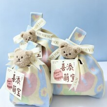 喜糖袋子宝宝生日宴满月周岁百天婚宴礼品袋零食袋手拎包伴手礼袋