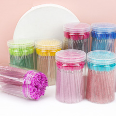 New disposable makeup brush bucket mascara brush 100 pack color eyelash beauty tools crystal eyelash brush
