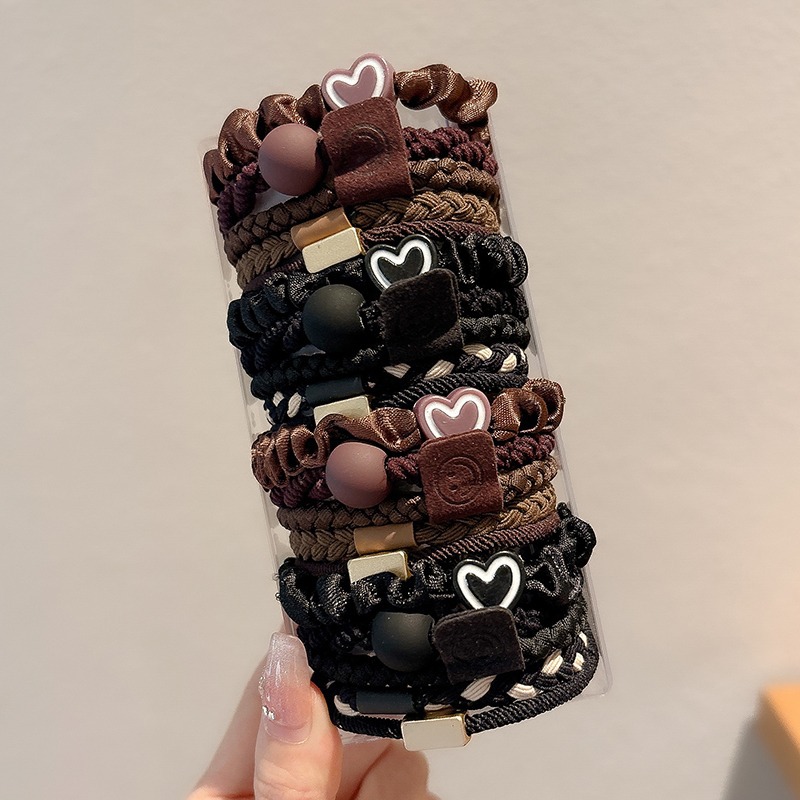 Cauda de caballo alta no colapsar cuerda de cabeza de niñas de alto nivel anillo de cabello red red 2024 nueva correa de goma de alta elasticidad cabello de cabello