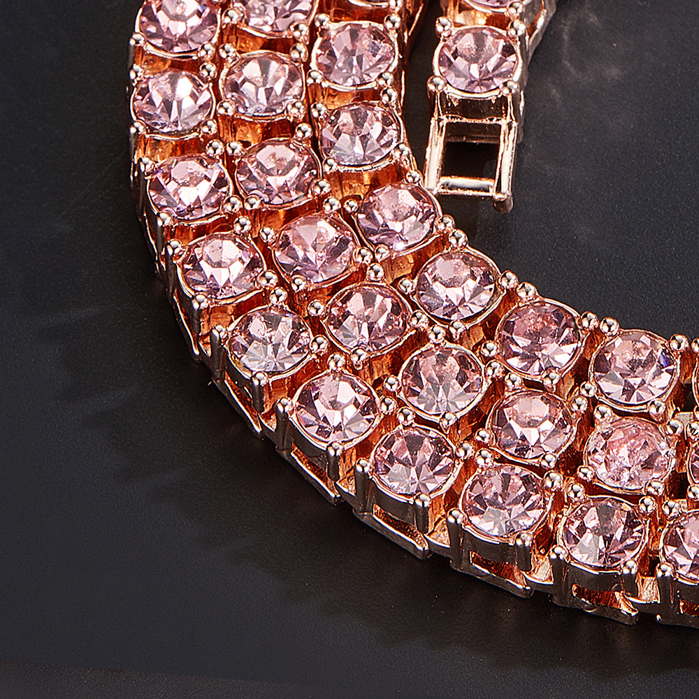 24g Weight Rhinestones Inlay Material Bracelets, Necklace Classification 1 Piece Quantity Daily, Street Occasion Alloy Material Printing Pattern Unisex Gender Plating, Inlay Design IG Style, Shiny Style IG Style Shiny Printing Alloy Plating Inlay Rhinestones Unisex Bracelets Necklace 9