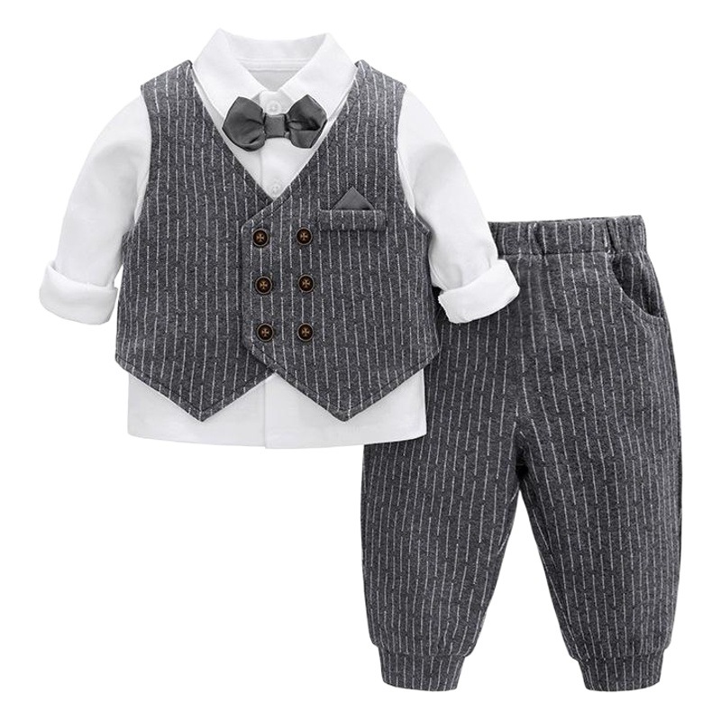 Colección de ropa infantil de otoño, trajes de niño clase A, estilo primavera y otoño, ropa formal para bebés, trajes pequeños de niño estilo británico, transfronterizo.