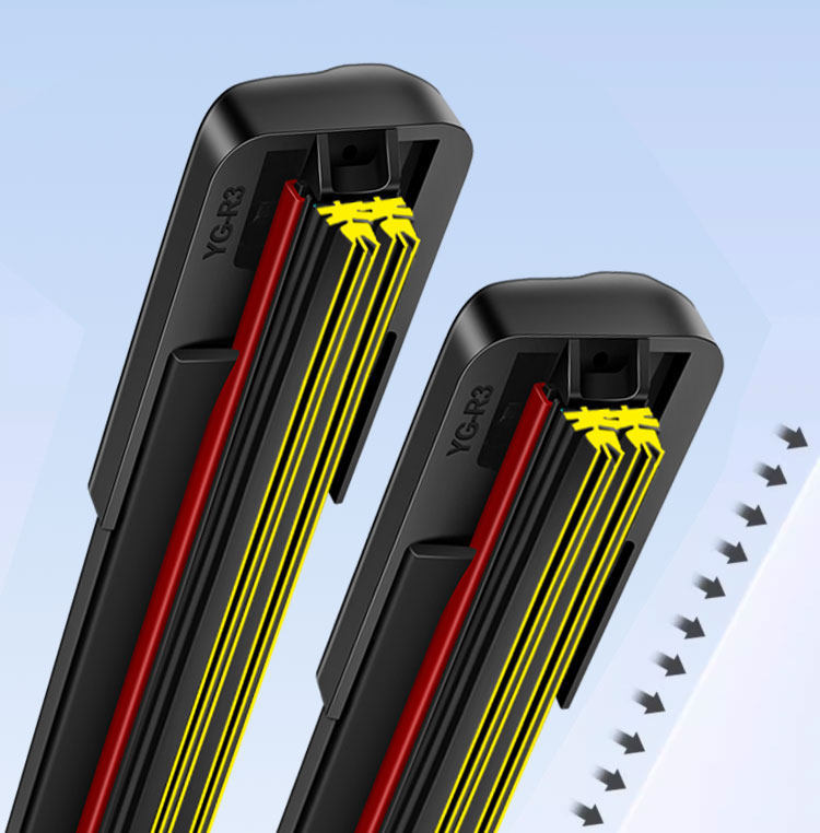 Six-layer rubber strip wipers suitable for Zero Run C10/S01/t03/C01/Frameless Silent HD 6-Rubber-Strip Wipers