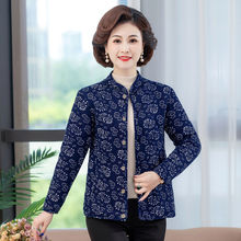 妈妈秋冬装驼绒加厚小棉衣中老年人大码棉袄女保暖内胆棉服短外套