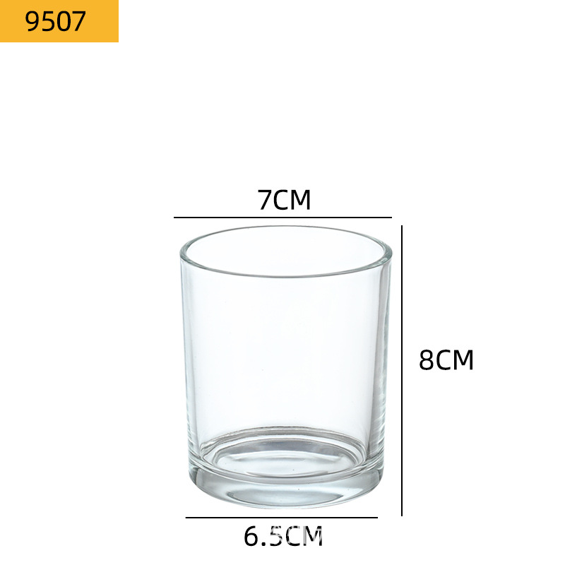 Portavelas de Vidrio Transparente Simple al por Mayor, Decoración de Dormitorio DIY, Vaso para Velas de Aromaterapia, Frasco Vacío para Velas, Decoración del Hogar