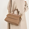 Leather shoulder bag, capacious one-shoulder bag, cowhide, genuine leather