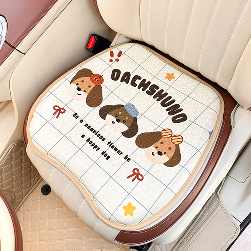 夏用ジェルカーシートクッション、四季通用車内用アイスシルクシートカバー、漫画風お尻クッション、滑り止めインテリアシートクッション|undefined
