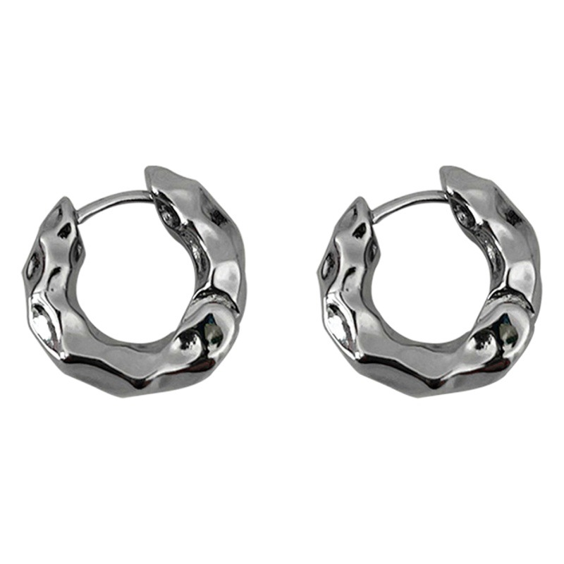 Pendientes de círculo de metal retro 2021 nuevos pendientes de lujo de alta calidad de moda pendientes elegantes de estilo frío