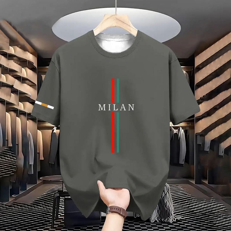 2025 クロスボーダー Tシャツヨーロッパとアメリカの夏の新しい ins3DT シャツメンズハイエンドトレンディカジュアルベーシック半袖|undefined
