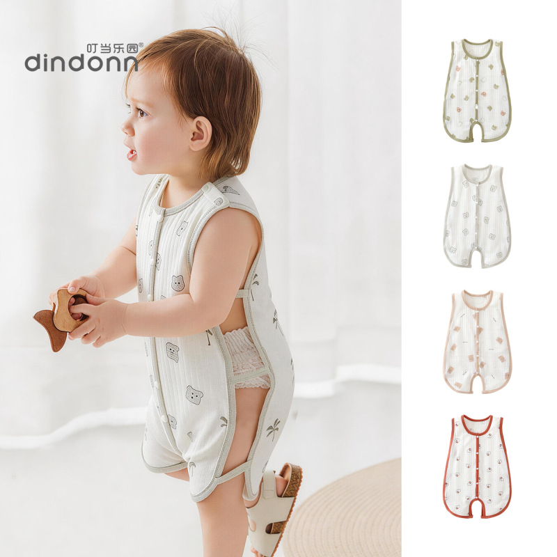Tinkerbell Newborn Sleeveless Pipa-Style Clothing Summer Thin Vest Side-Opening Romper Baby Open-Crotch Clothing Tinkerbell Newborn Sleeveless Pipa-Style Clothing Summer Thin Vest Side-Opening Romper Baby Open-Crotch Clothing