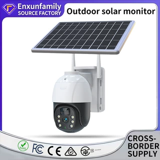 跨境夜视太阳能摄像头4G/wifi监控Outdoor Solar Security Camera