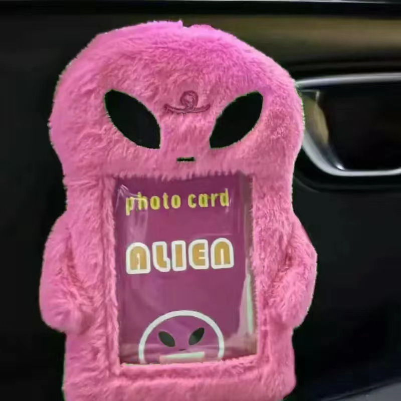 Cute ángel cerdo de peluche 3 pulgadas tarjeta de visualización tarjeta de estudiante colgante tarjeta de comida cubierta protectora