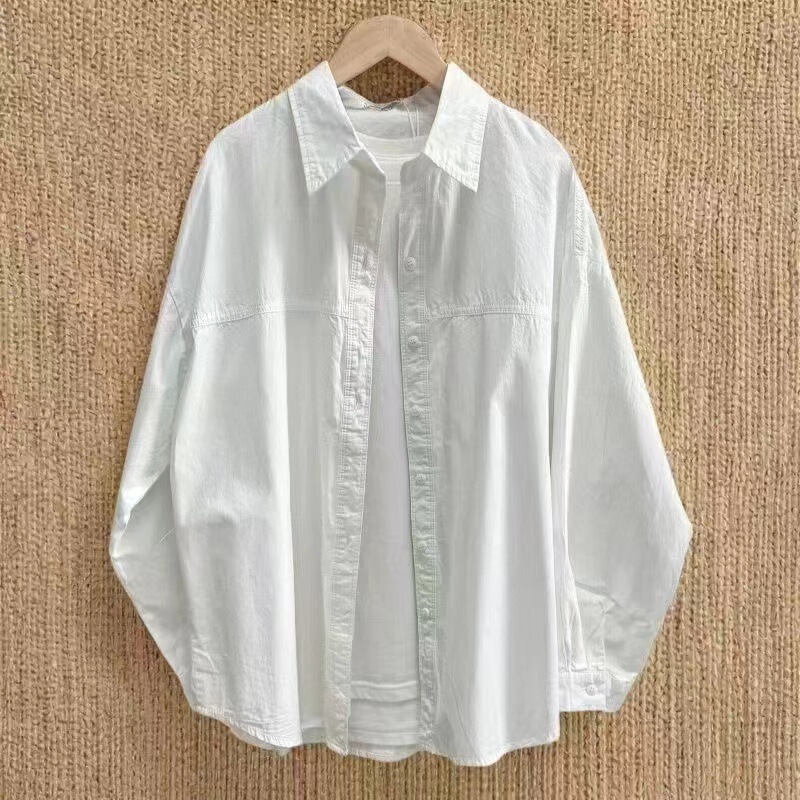 Blue Shirt for Women, Spring 2026 New Style, Petite Shirt with a Sense of Design, Hong Kong Style Chic, Niche Top, Thin Jacket