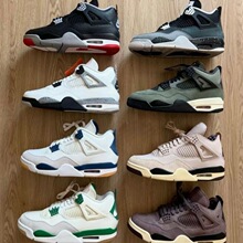欧美热销莆田AJ4超迁皮篮球鞋男女百搭乔4休闲运动鞋球鞋工厂直销