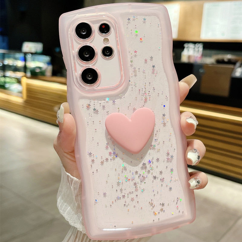 Suitable for Samsung S25Ultra Glue-Coated S26 Mobile Phone Case Note20 Glitter A37 Transparent A34 Simple A23/A16
