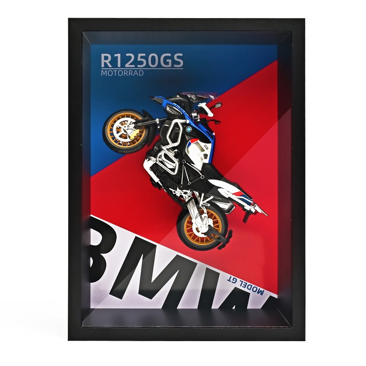 Pintura colgante tridimensional, modelo de coche de aleación, decoración exquisita de alta gama, decoración de pared para el hogar, decoración de modelo de regalo para niño con luz, transfronterizo