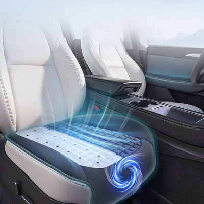 Fan Gel Cooling Pad Seat: Cool pad