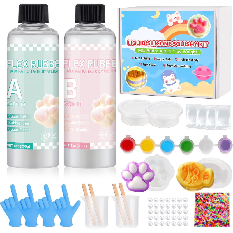 クロスボーダースポット 1:1 シリコーン半透明クリーム泥感子供用ツール材料おもちゃセットピンチグルー|undefined