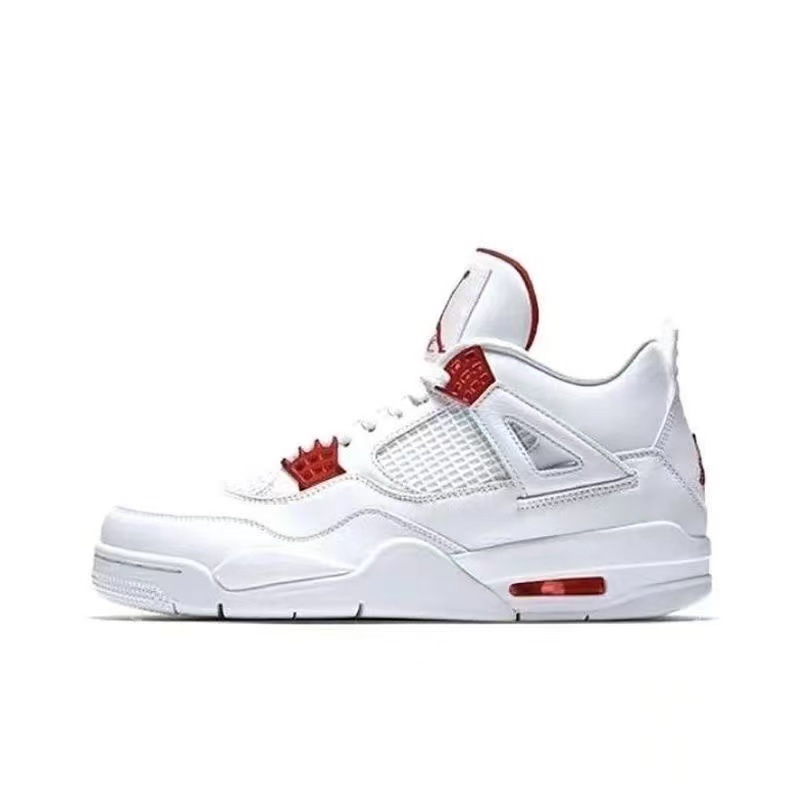 Aj4 white and red buckle