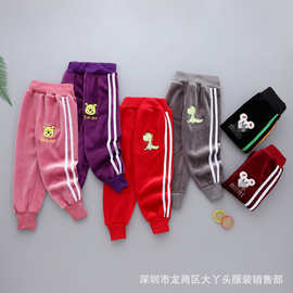 跑江湖衣服童装秋冬双面绒加厚保暖裤休闲运动裤杂款服装儿童裤子