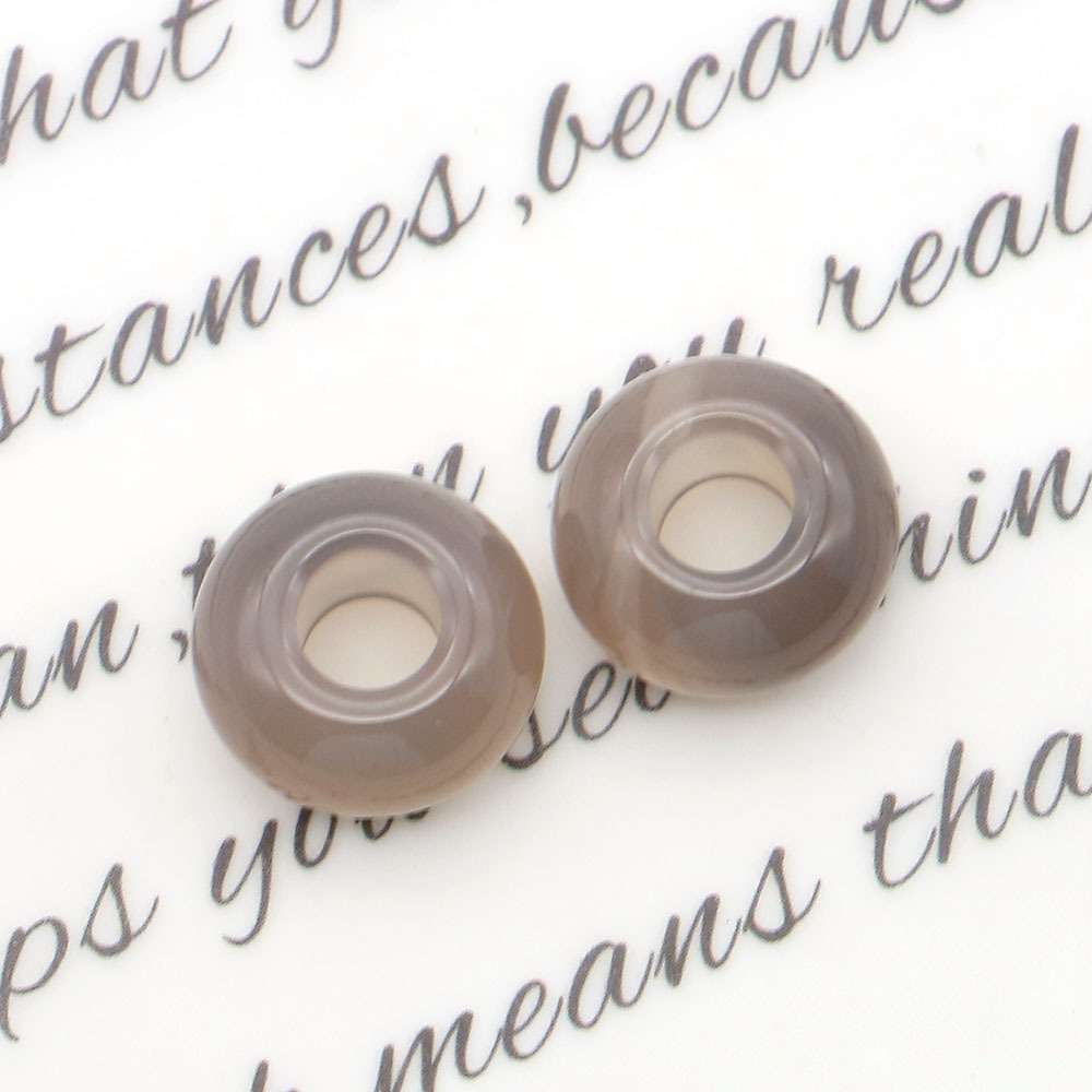 Pequeño anillo de piedra natural botón de seguridad de cristal DIY cuerdas de trenzado cuentas de pulsera collar accesorios colgante