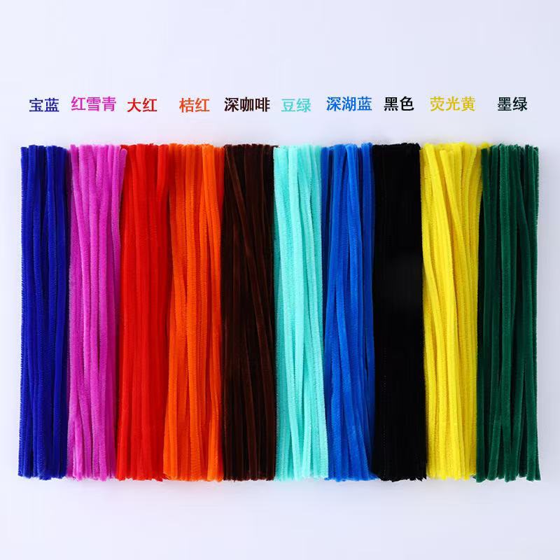 [Pensar en nuevos colores] Macarons Twist Stick Paquete de material de bricolaje hecho a mano al por mayor Paño de felpa Twist Stick