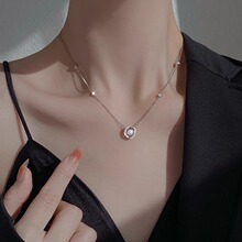 纯银三秒心动项链女2025新款轻奢小众设计感吊坠锁骨链送女友礼物