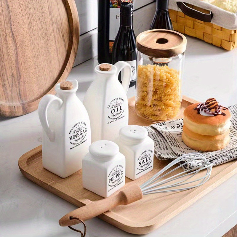 TEMU almacén en el extranjero nuevo agente de comidas entretenimiento botella de cerámica tanque de aceite a prueba de fugas