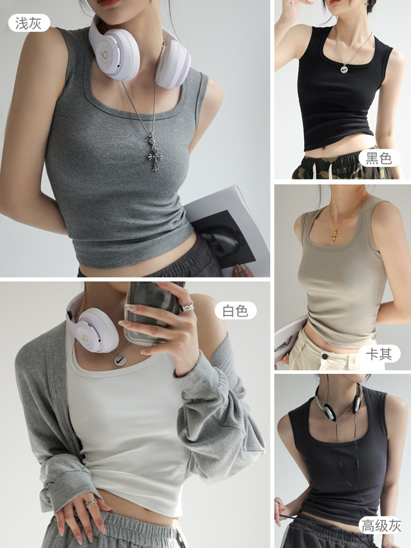 ホワイトコットンベストスーツ、ボトムノースリーブサスペンダー付き、女性用春、夏、秋のアウターウェアホットガールプラスサイズトップ|undefined