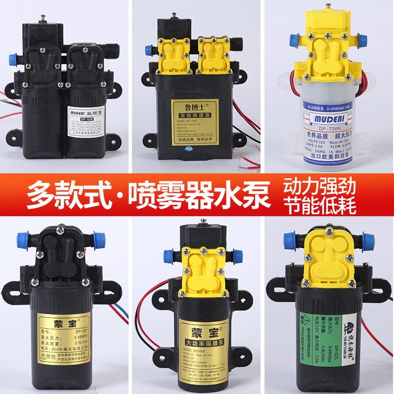 批发现货喷雾器水泵多种款式电泵农用电动喷雾器水泵隔膜泵自吸泵