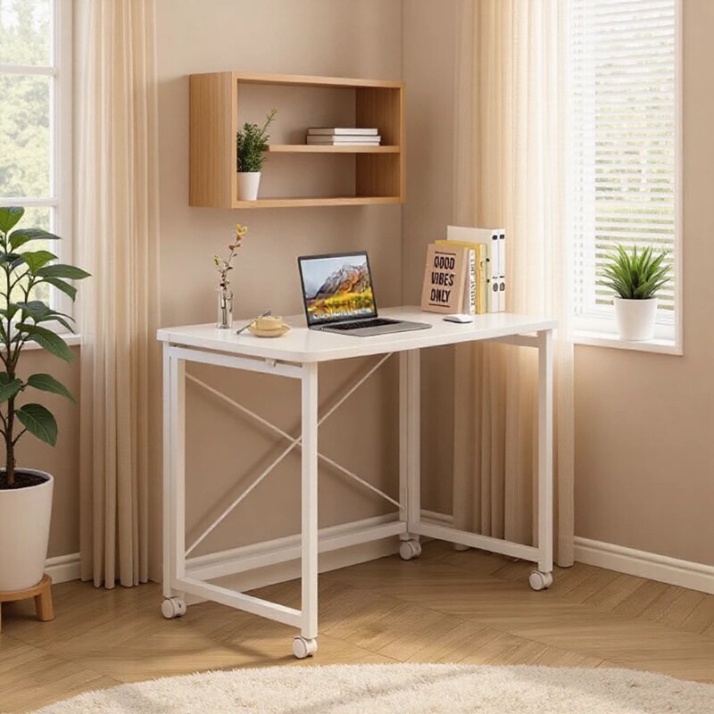 Folding Table, Movable Desk, Home Computer Desk, Bedroom Gap Bedside Table, Simple Study Table, Work Desk Folding Table, Movable Desk, Home Computer Desk, Bedroom Gap Bedside Table, Simple Study Table, Work Desk
